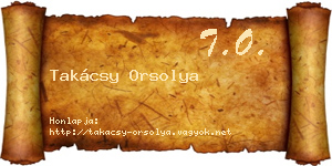 Takácsy Orsolya névjegykártya